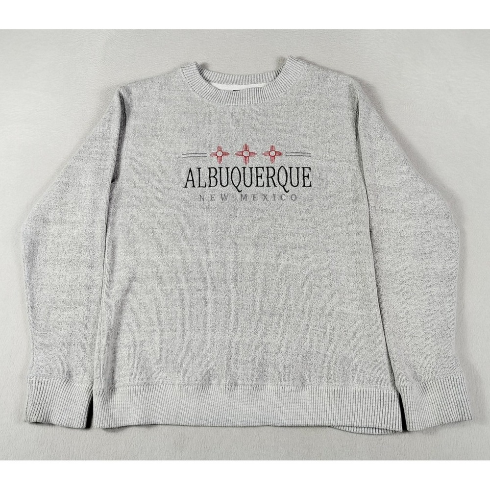 Isaac's Designs Sweatshirt Womens Small Gray Crewneck Albuquerque New Mexico